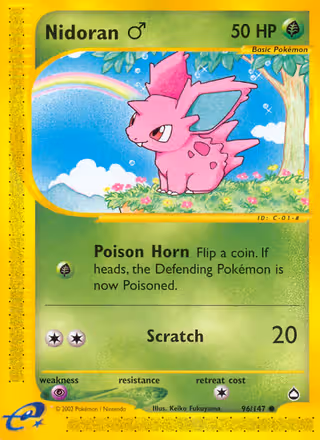 Nidoran ♂ 96/147 Pokemon card