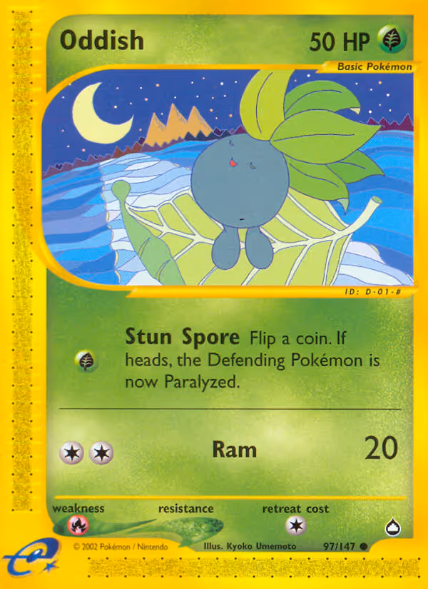 Oddish 97/147 Pokemon card