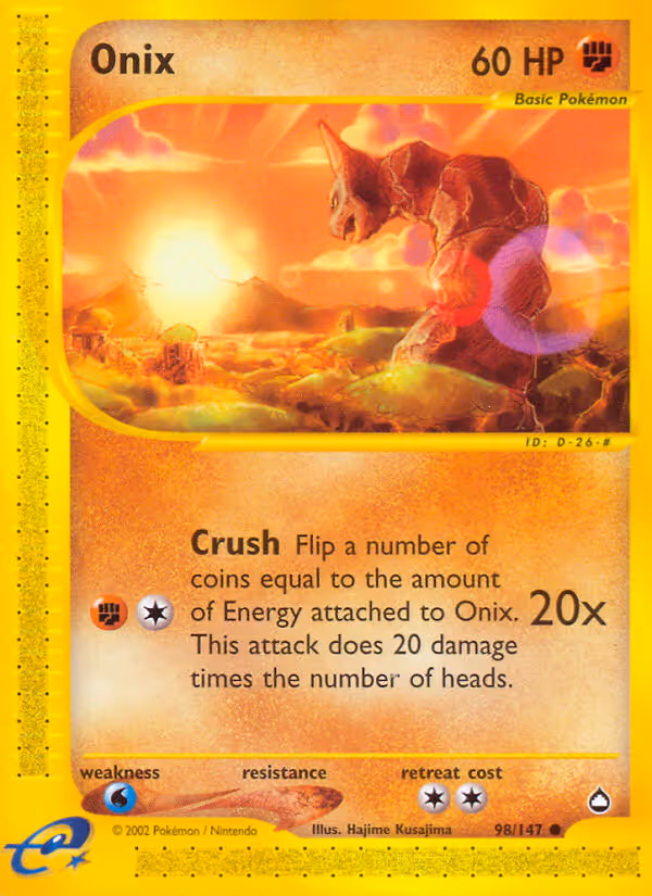 Onix 98/147 Pokemon card