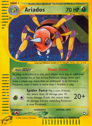 Ariados H03 Pokemon card