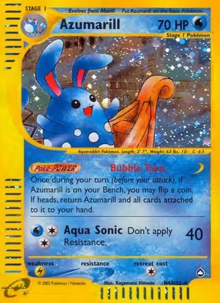 Azumarill H04 Pokemon card