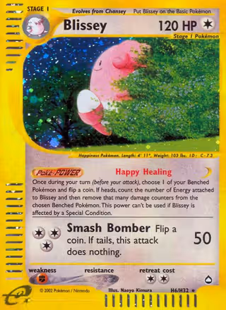 Blissey H06 Pokemon card
