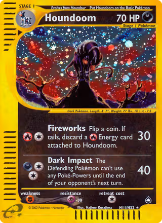 Houndoom H11 Pokemon card