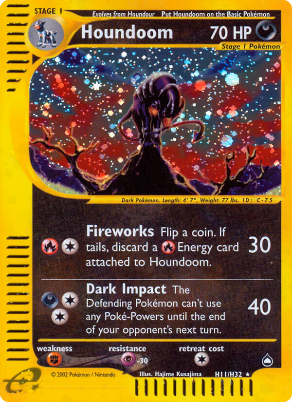 Houndoom H11 Pokemon card