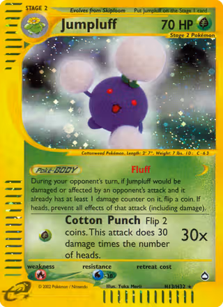 Jumpluff H13 Pokemon card