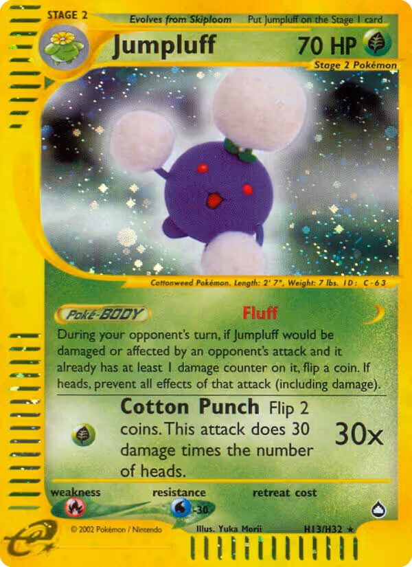 Jumpluff H13 Pokemon card