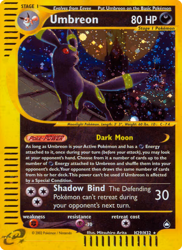 Umbreon H29 Pokemon card