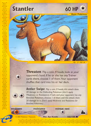 Stantler 102/144 Pokemon card