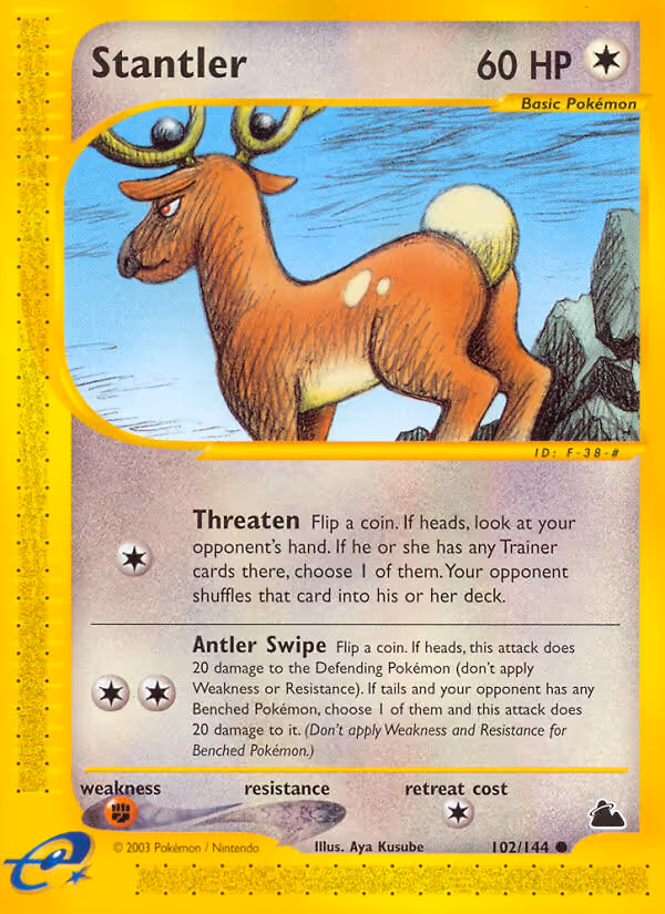 Stantler 102/144 Pokemon card