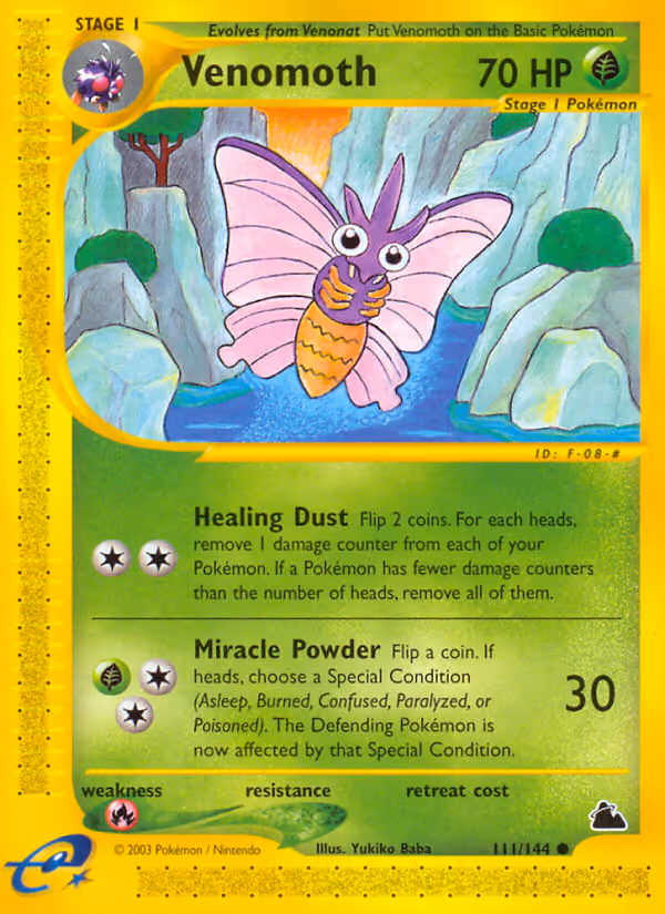 Venomoth 111/144 Pokemon card