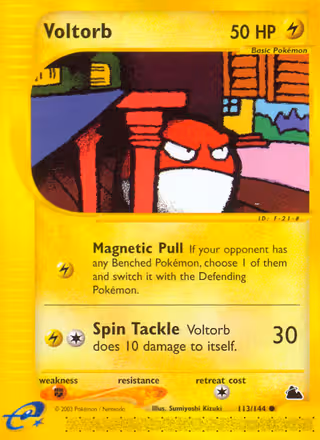 Voltorb 113/144 Pokemon card