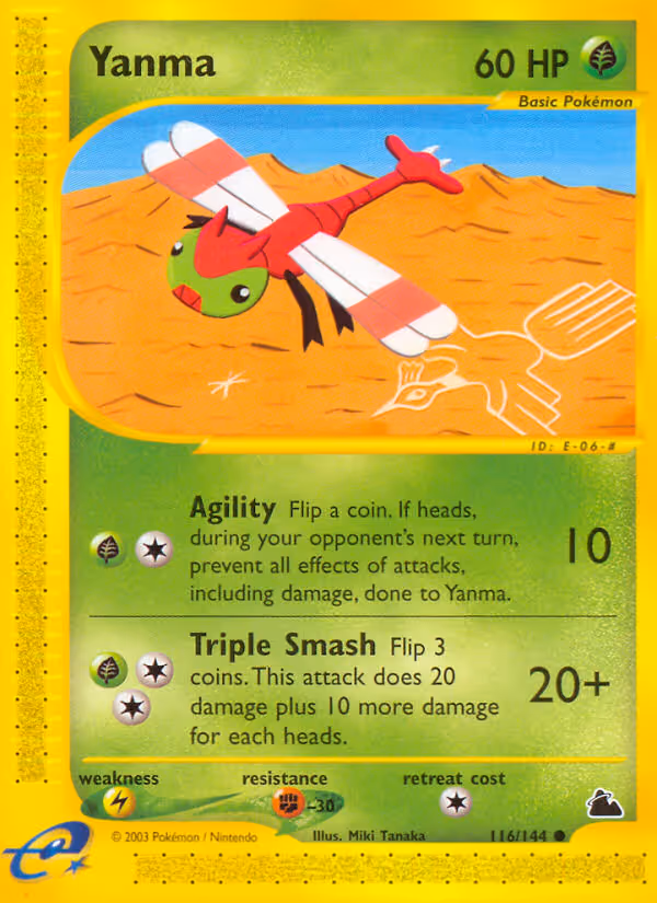 Yanma 116/144 Pokemon card