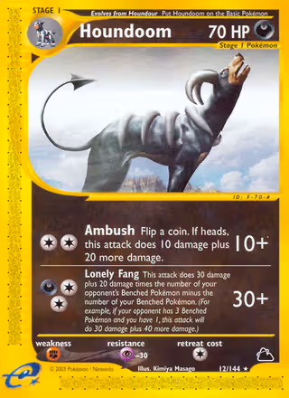 Houndoom 12/144 Pokemon card