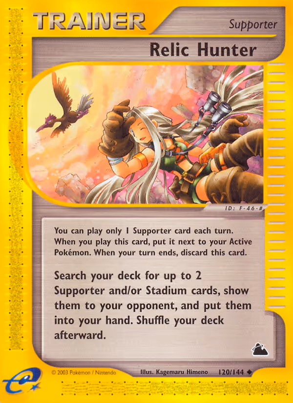 Relic Hunter 120/144 Pokemon card