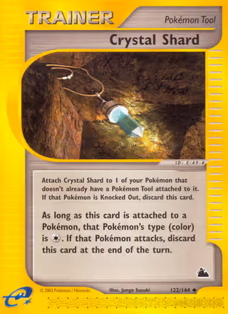 Crystal Shard 122/144 Pokemon card