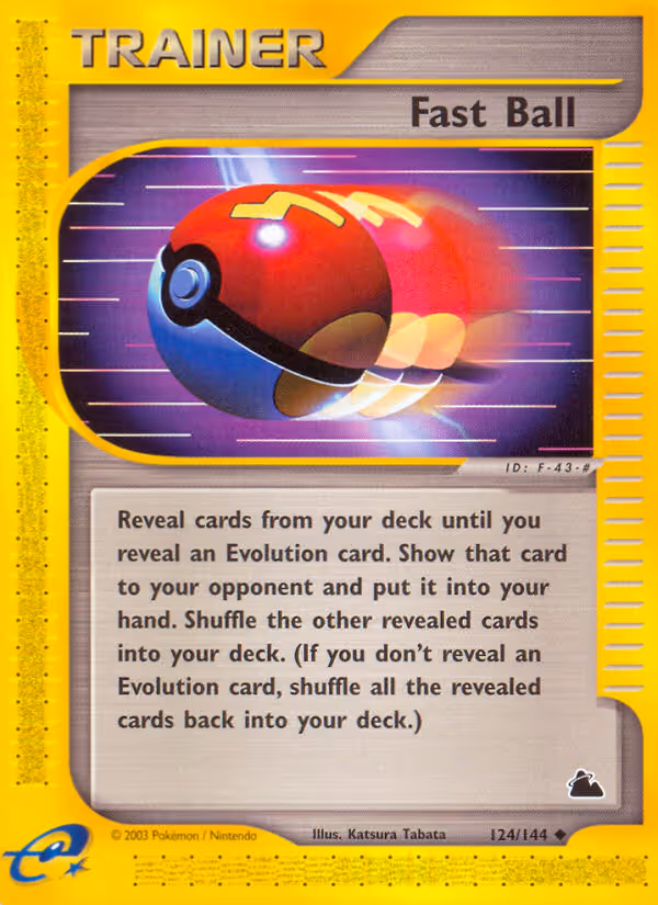 Fast Ball 124/144 Pokemon card