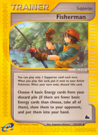 Fisherman 125/144 Pokemon card