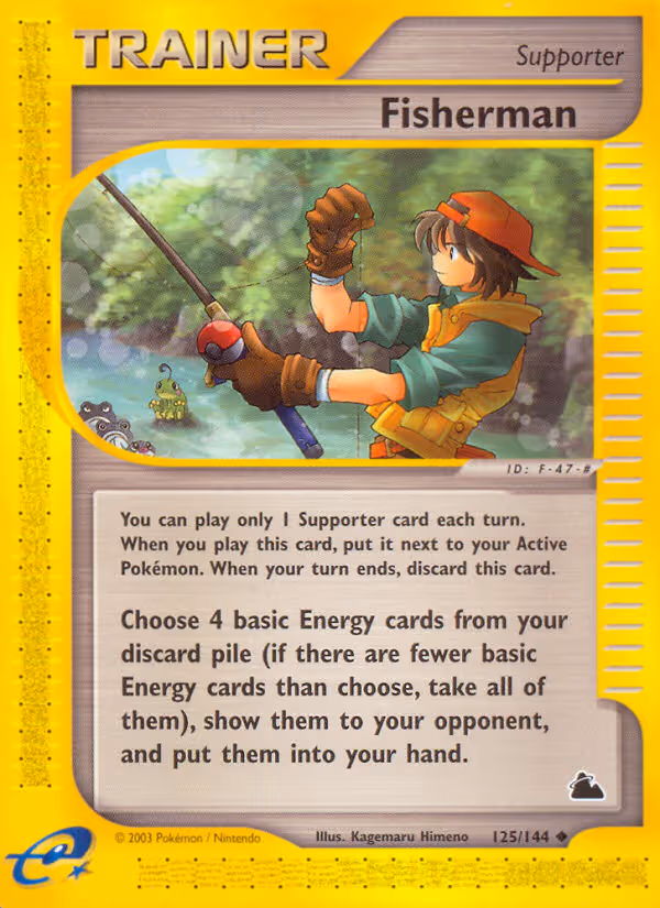 Fisherman 125/144 Pokemon card