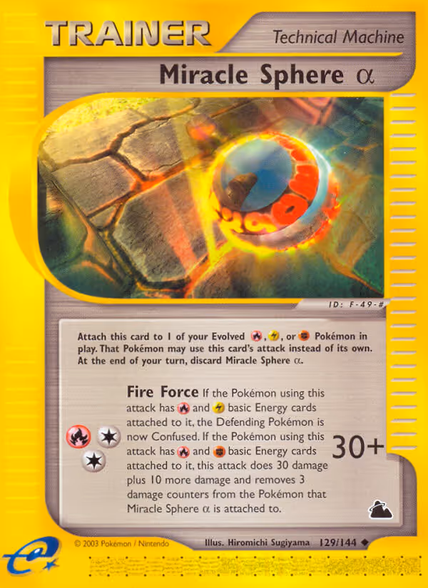Miracle Sphere Alpha 129/144 Pokemon card