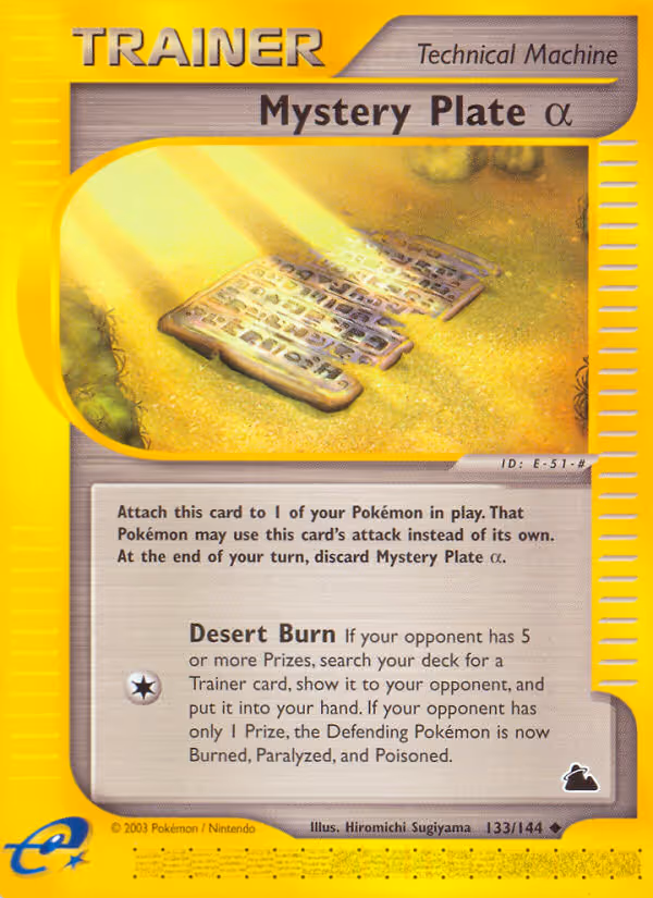 Mystery Plate Alpha 133/144 Pokemon card