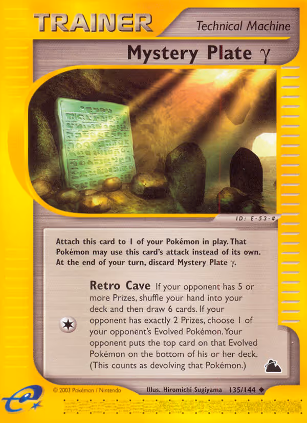 Mystery Plate Gamma 135/144 Pokemon card