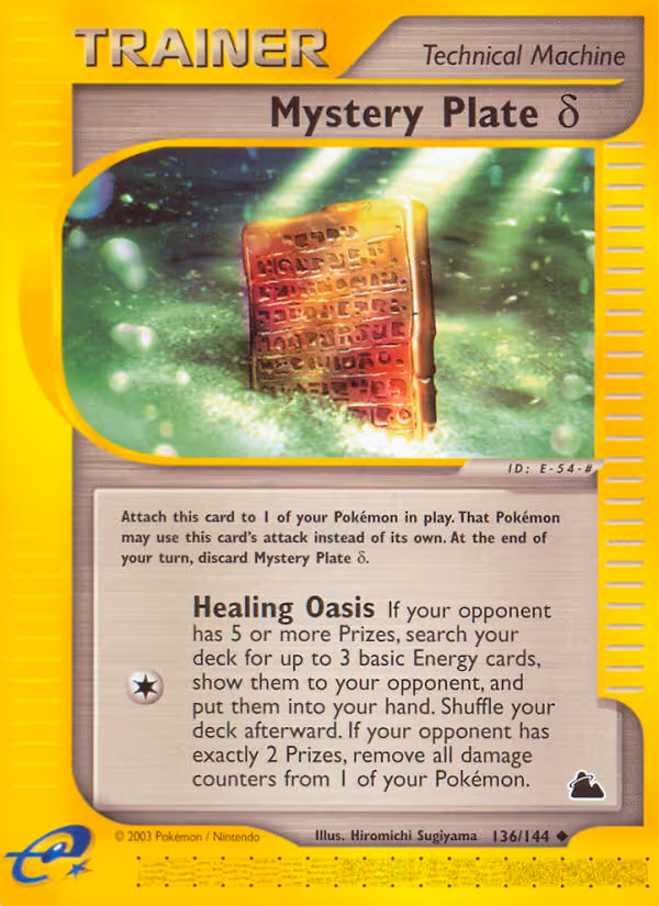 Mystery Plate Delta 136/144 Pokemon card