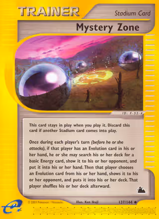 Mystery Zone 137/144 Pokemon card