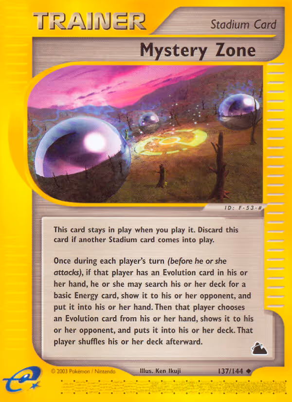 Mystery Zone 137/144 Pokemon card