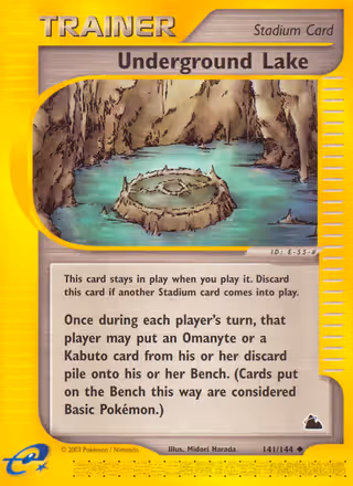 Underground Lake 141/144 Pokemon card