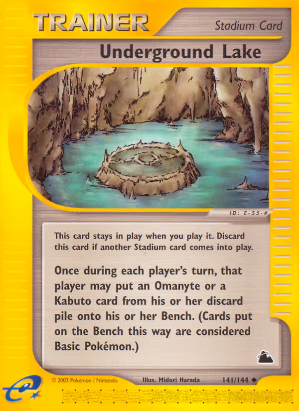 Underground Lake 141/144 Pokemon card