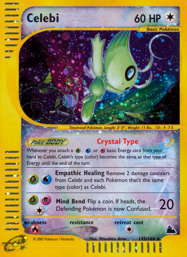 Celebi 145/144 Pokemon card