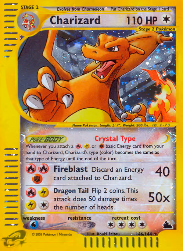 Charizard 146/144 Pokemon card