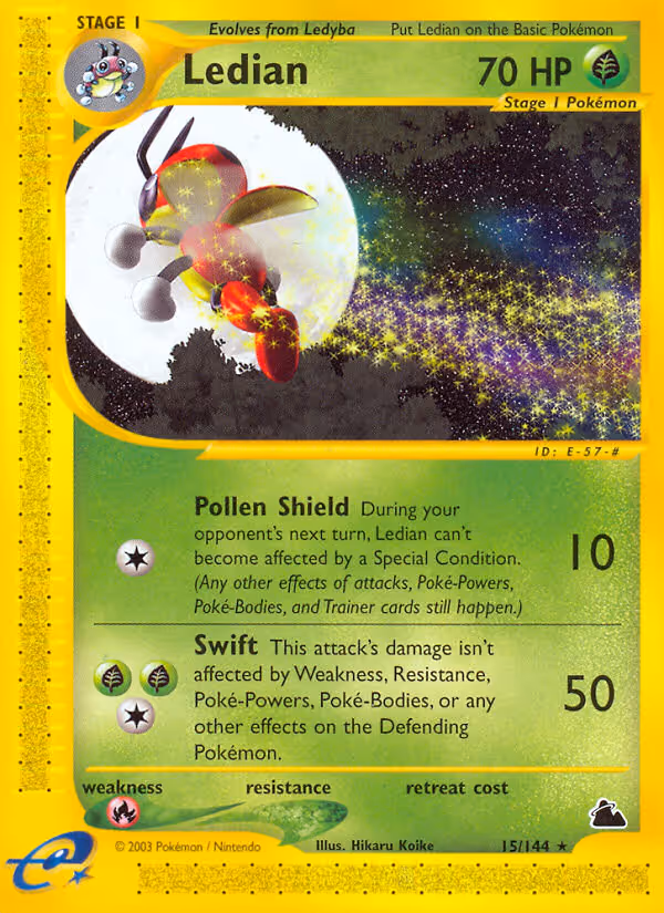 Ledian 15/144 Pokemon card