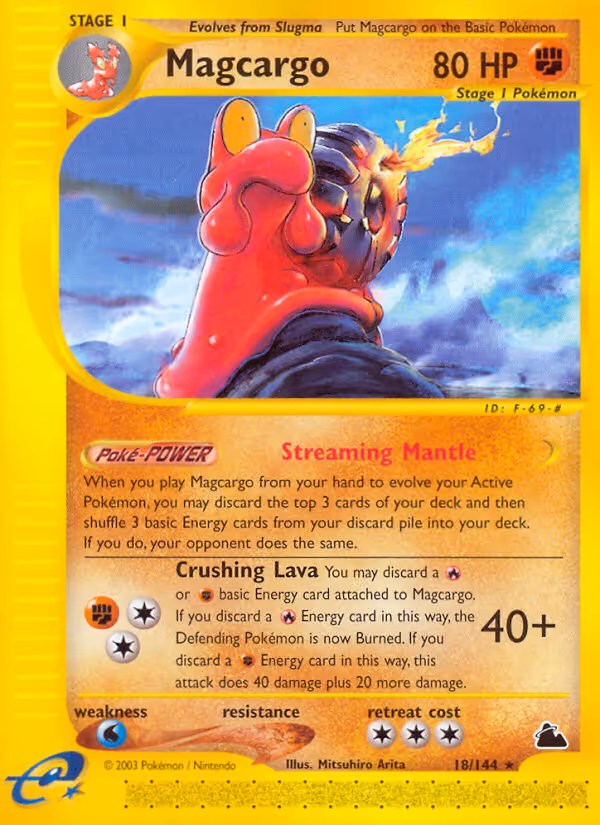Magcargo 18/144 Pokemon card