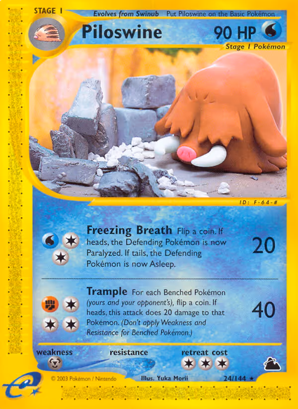 Piloswine 24/144 Pokemon card