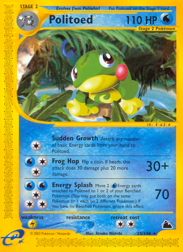 Politoed 25/144 Pokemon card