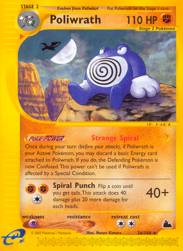 Poliwrath 26/144 Pokemon card