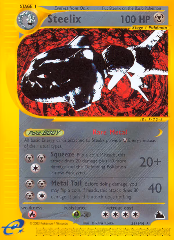 Steelix 31/144 Pokemon card