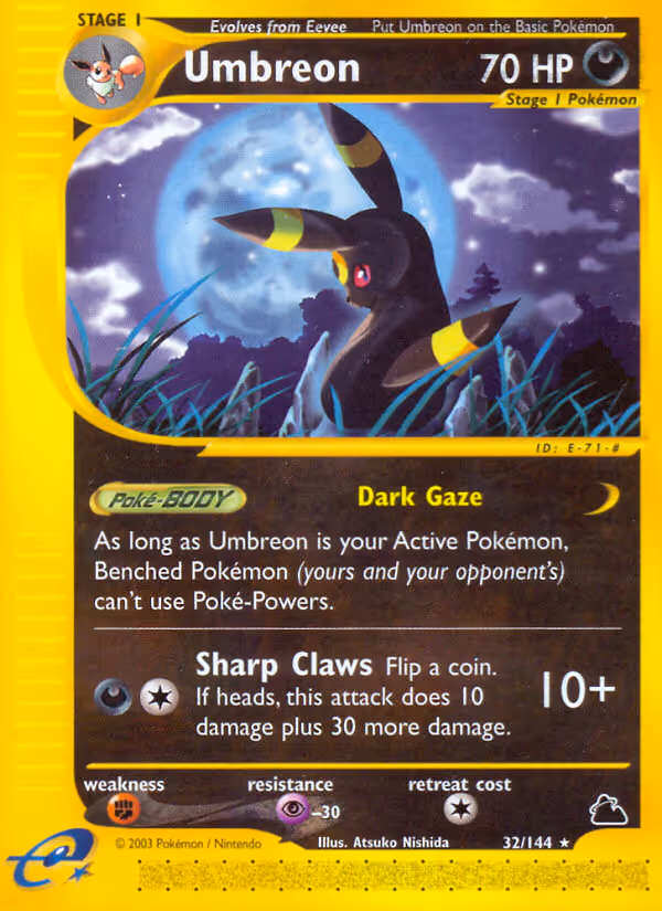 Umbreon 32/144 Pokemon card