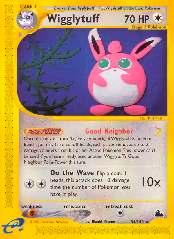 Wigglytuff 34/144 Pokemon card