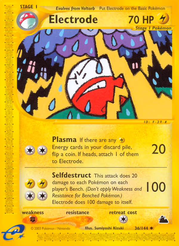Electrode 36/144 Pokemon card