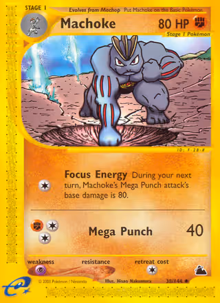 Machoke 38/144 Pokemon card