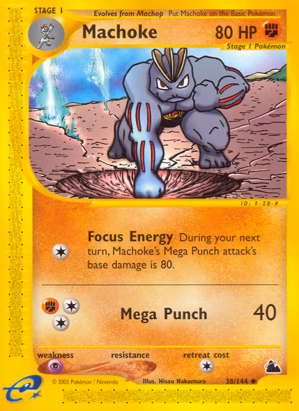 Machoke 38/144 Pokemon card