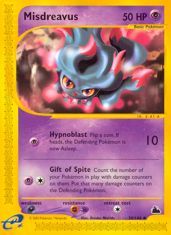 Misdreavus 39/144 Pokemon card
