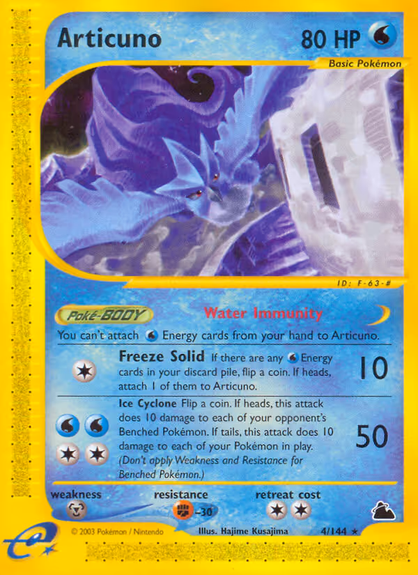 Articuno 4/144 Pokemon card