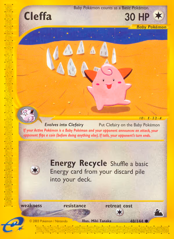 Cleffa 48/144 Pokemon card