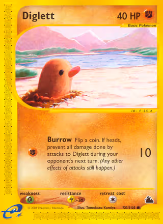 Diglett 50/144 Pokemon card
