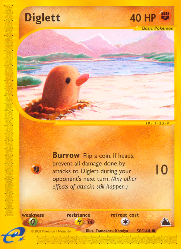 Diglett 50/144 Pokemon card
