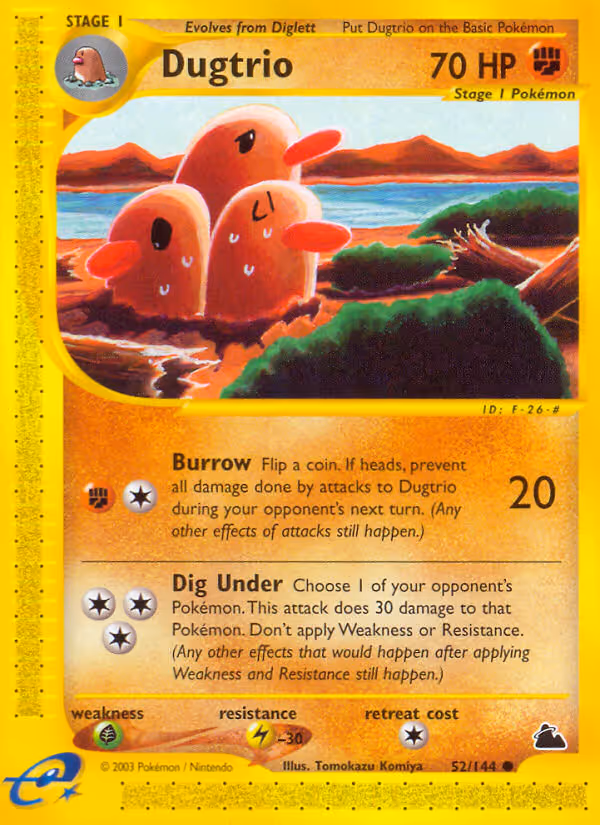 Dugtrio 52/144 Pokemon card