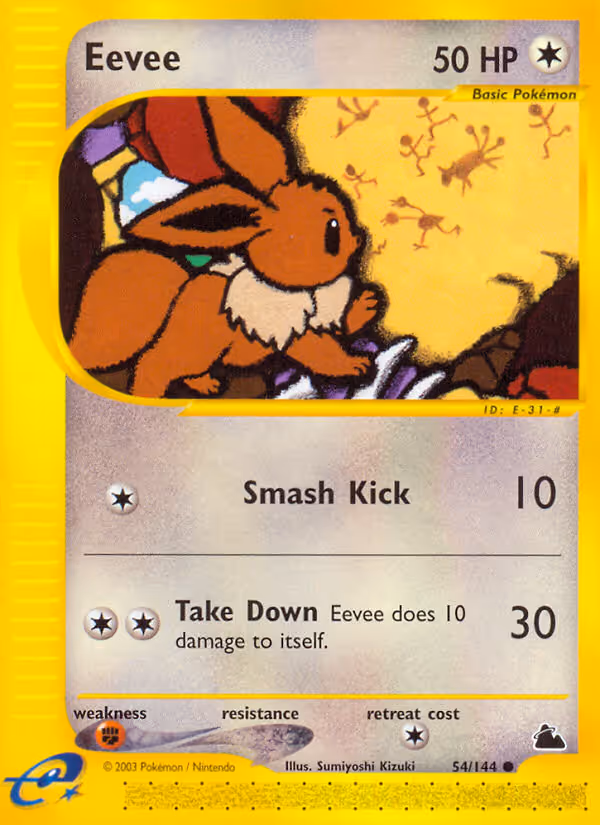 Eevee 54/144 Pokemon card